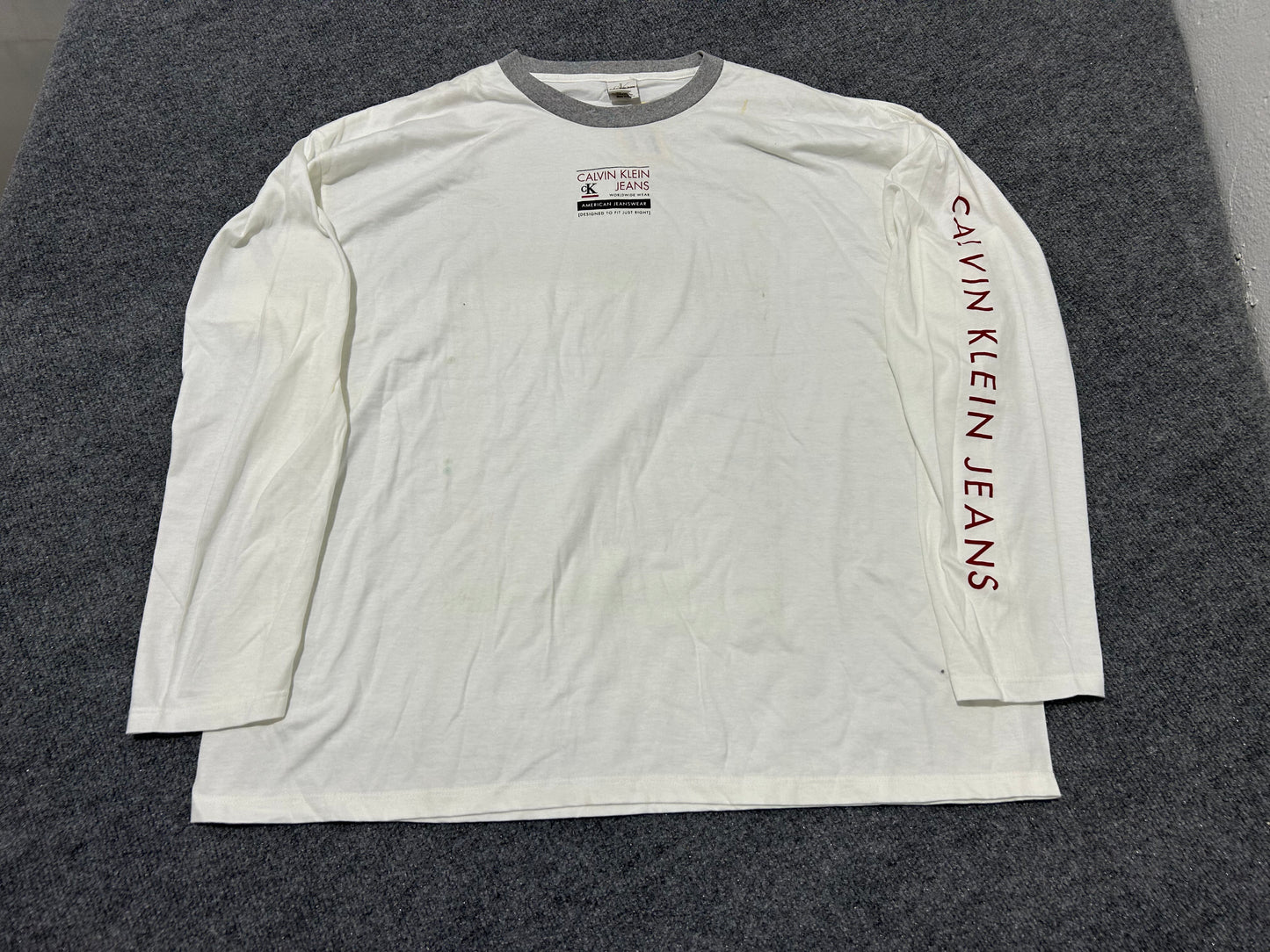 Calvin Klien Jeans Long Sleeve - White/Gray size XXL
