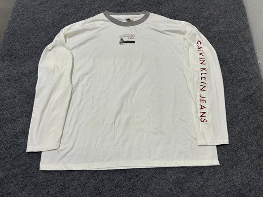 Calvin Klien Jeans Long Sleeve - White/Gray size XXL