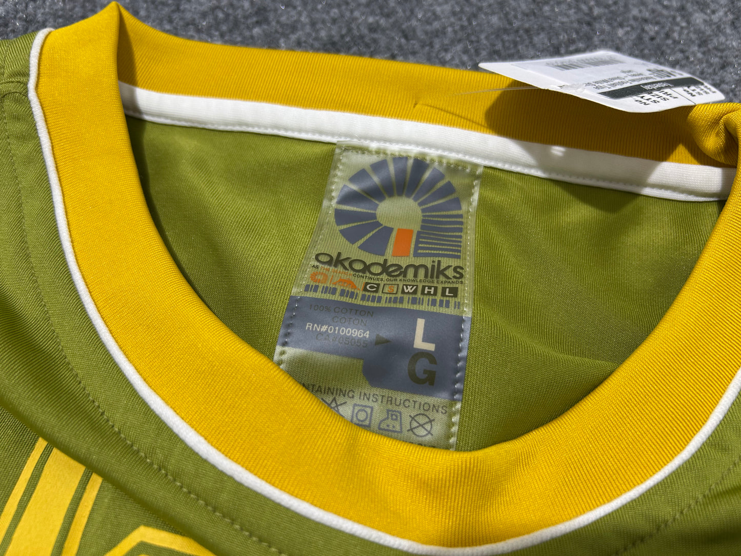 Akademiks Football Type Jersey - Olive/White Size Large