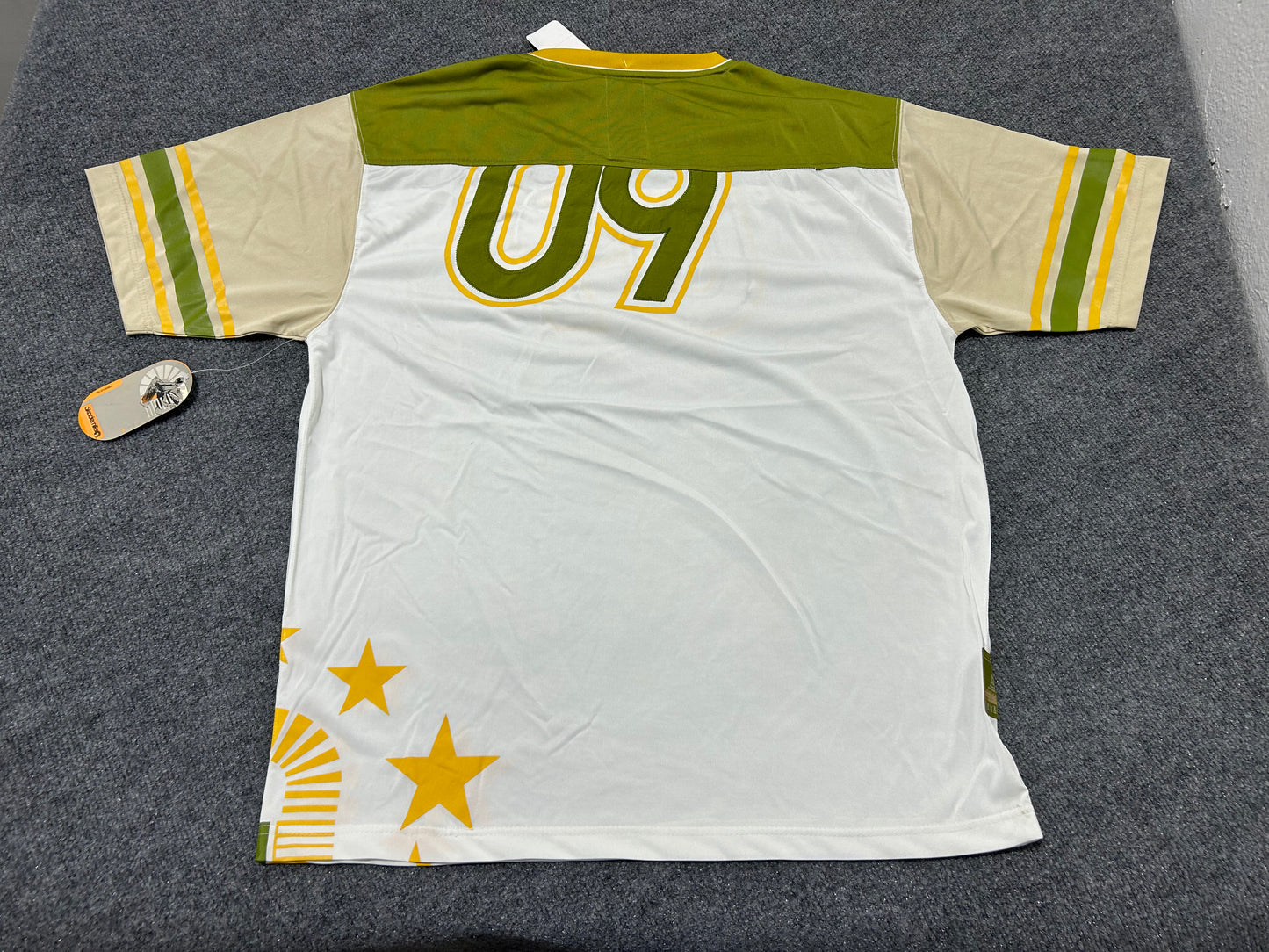 Akademiks Football Type Jersey - Olive/White Size Large