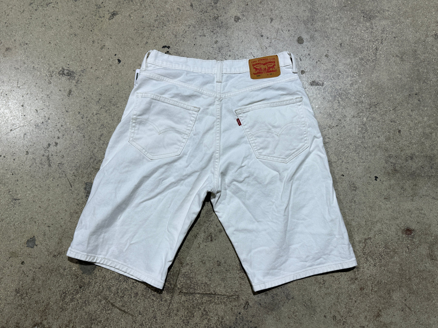 Levis 569 Denim Shorts - White Size 30