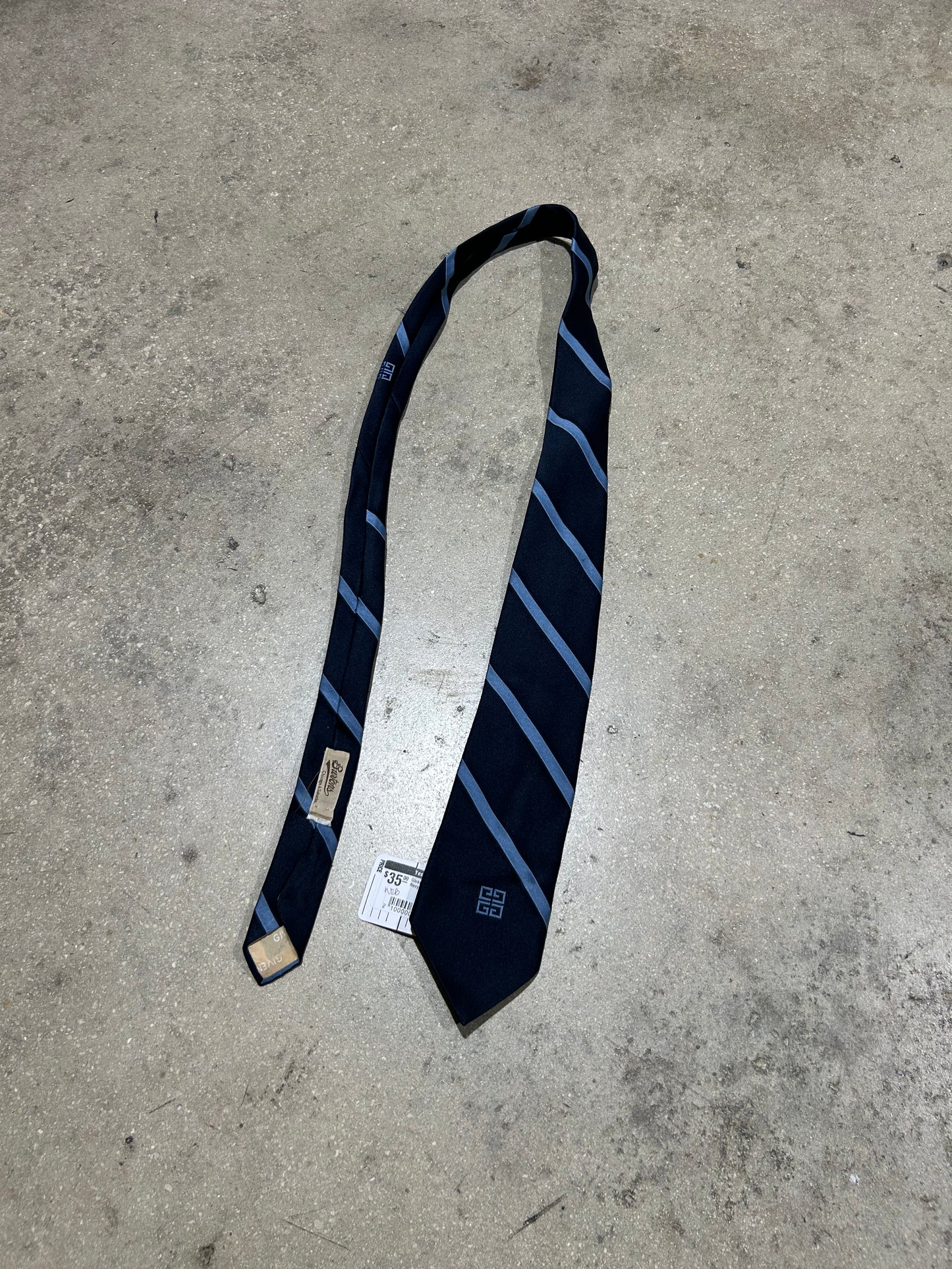 Givenchy Polyester Tie - Navy Stripe
