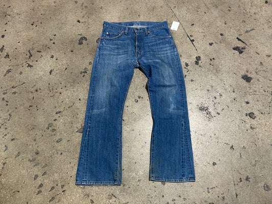 Levis 505 Selvedge Flared Jeans - Blue Size 32