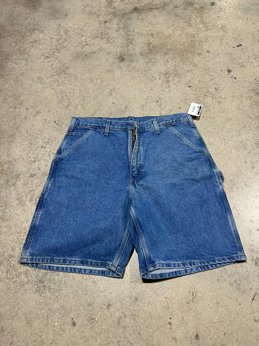 Carhartt Carpenter Denim Shorts - Blue Size 36