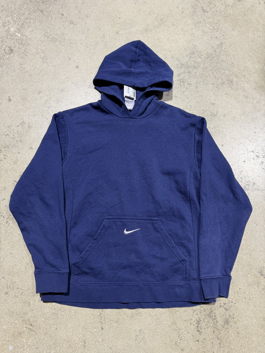 Nike Center Swoosh Pocket Hoodie - Navy Size Large