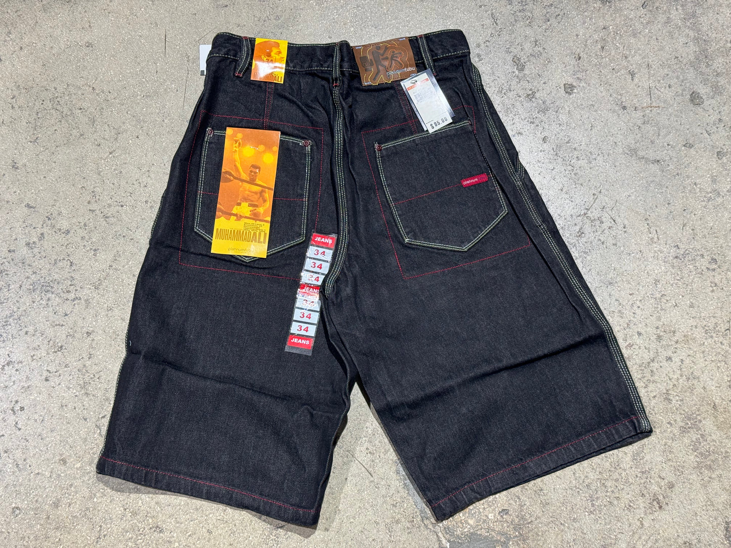 Platinum FUBU Ali Jean Shorts - Black Size 34