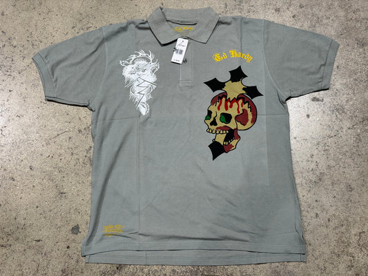 Ed Hardy Polo - Slate Size XL