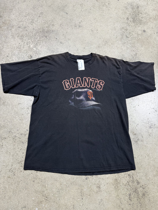 2003 San Francisco Giants Helmet Tee - Black Size XXL