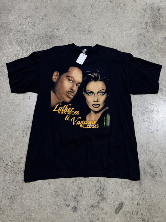 1997 Luther Vandross and Vanessa Williams World Tour Tee - Black Size XL