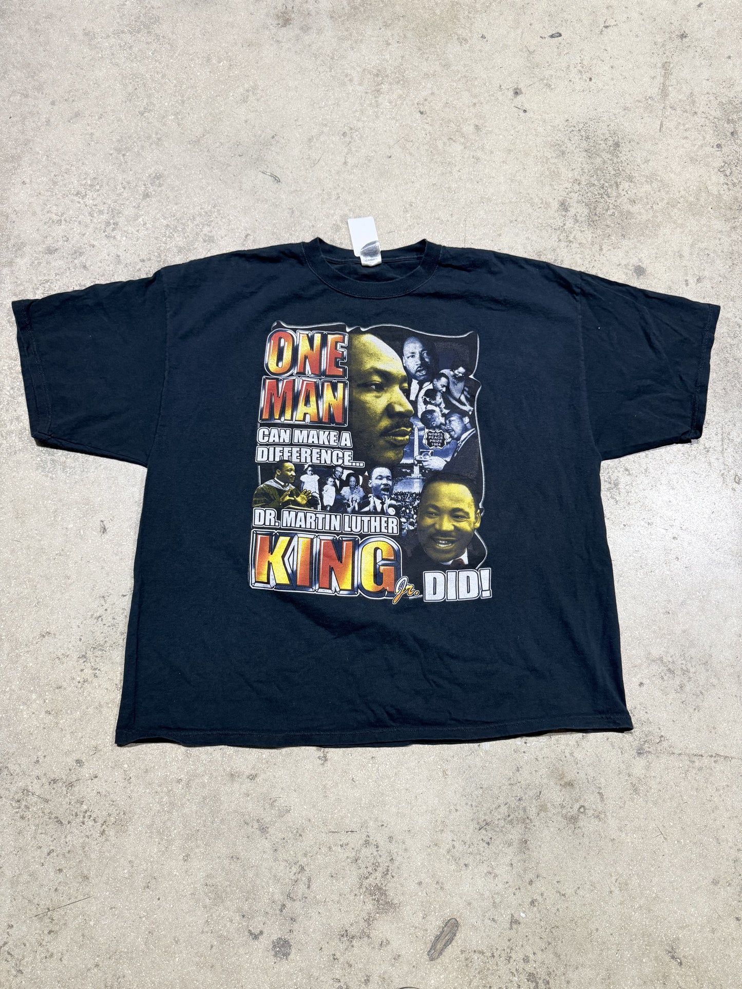 MLK One Man Can Make A Difference Tee - Black Size XXXL