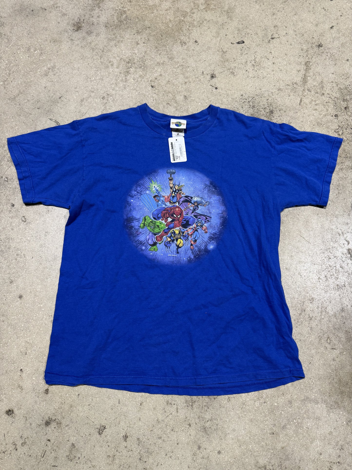 2001 Universal Studios Marvel Tee - Blue Size XL