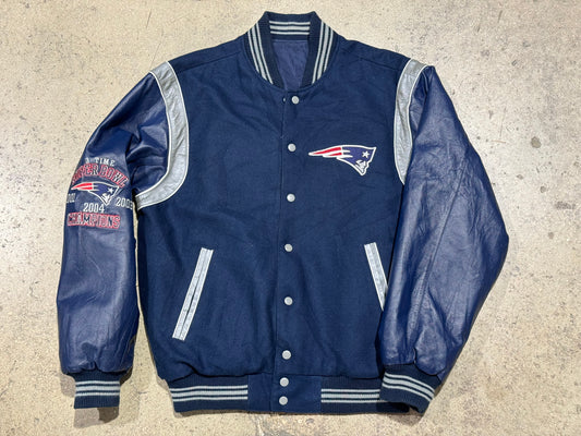 2004 New England Patriots 3x Super Bowl Champs Reversible Jacket Size Medium