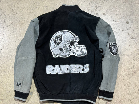 Oakland Raiders Quilted Jacket - Black Size Medium