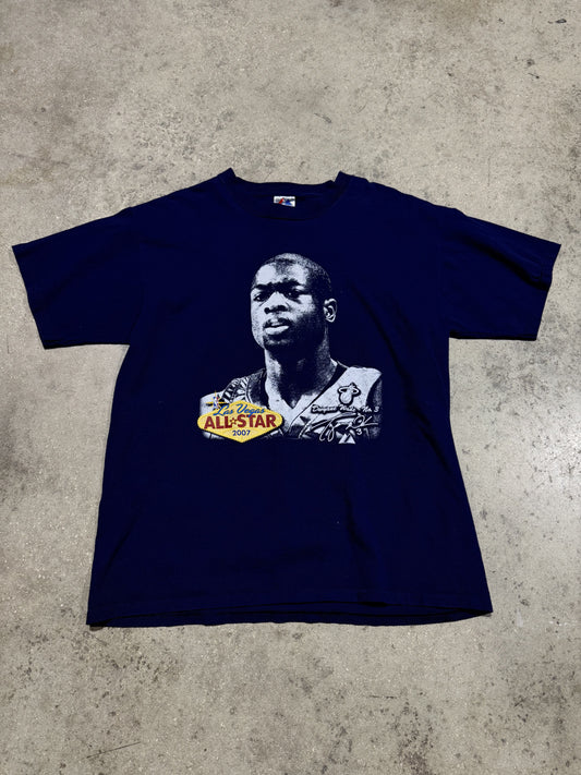 2007 Las Veags All Star Game Dwyane Wade Tee - Navy Size XL