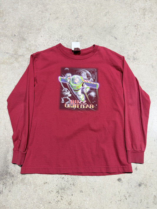 Disney Toy Story Buzz Lightyear Longsleeve Tee - Red Size Large