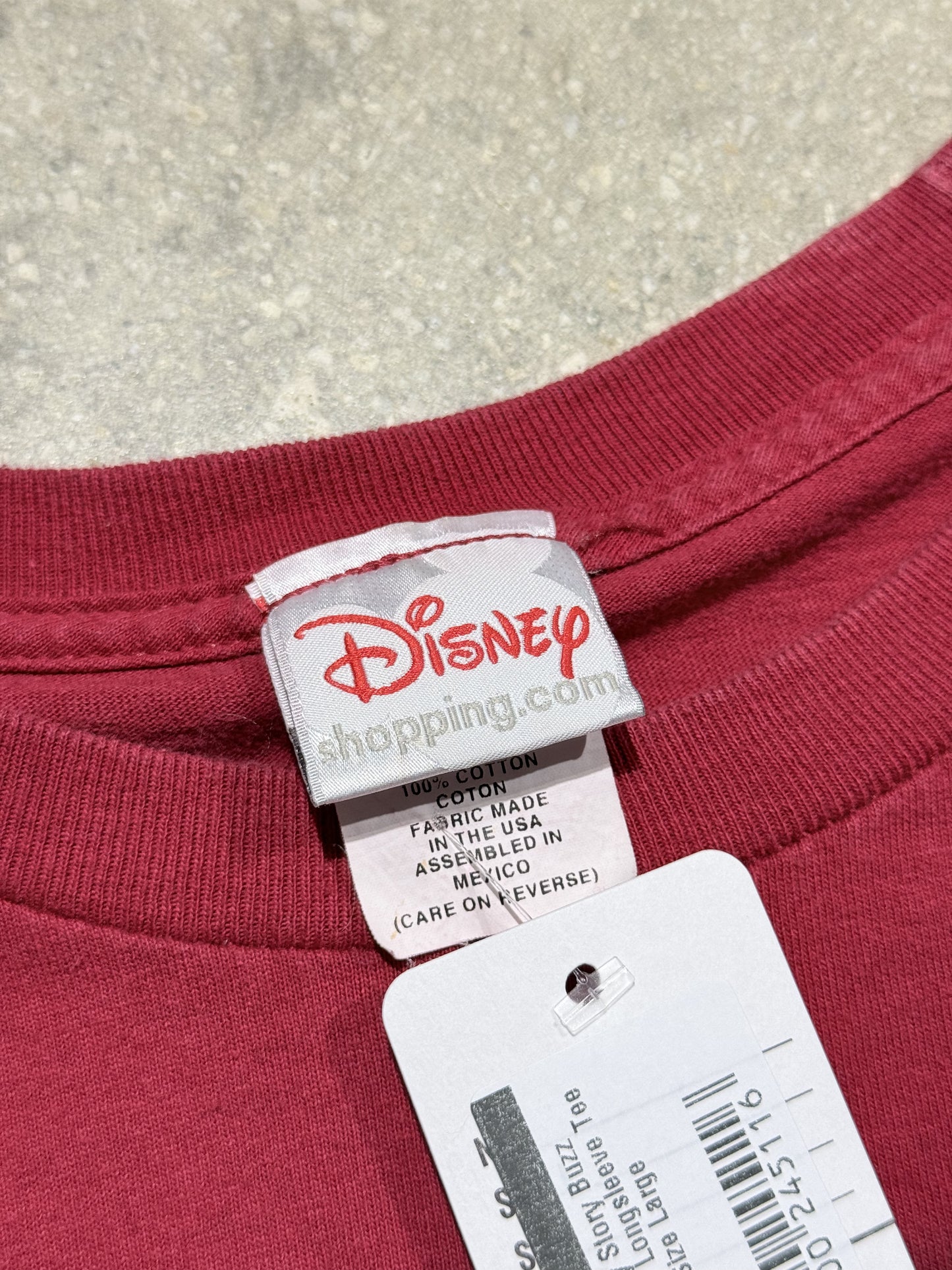 Disney Toy Story Buzz Lightyear Longsleeve Tee - Red Size Large