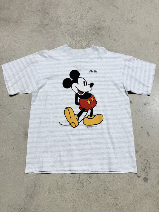 Mickey Mouse Florida Striped Tee - White Size XL