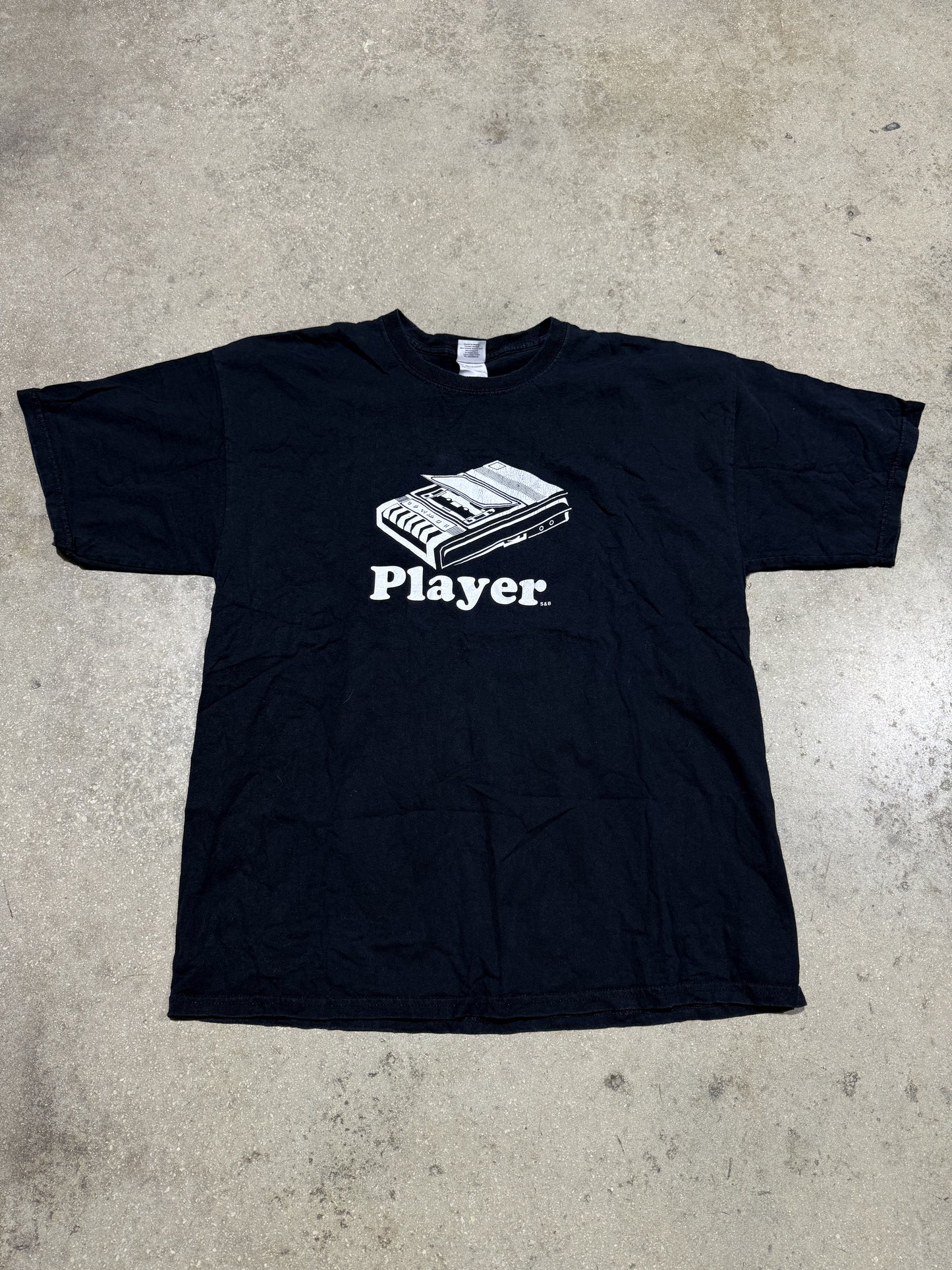 Cassette Player Tee - Black Size XL