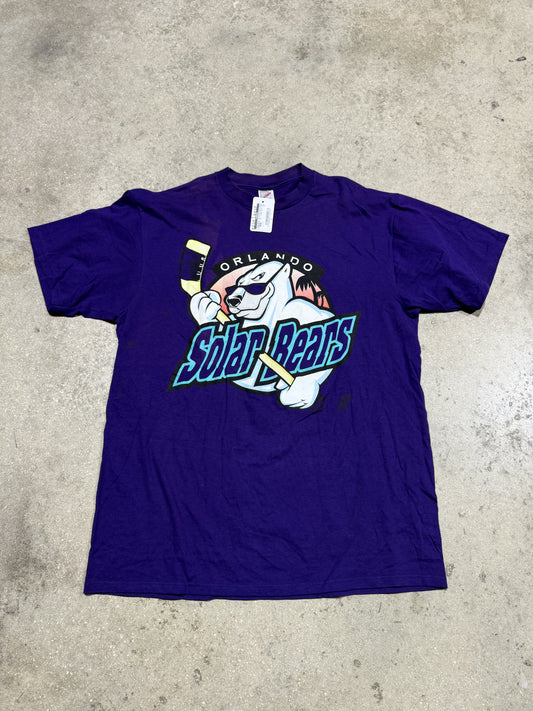 Orlando Solar Bears Hockey Tee - Purple Size XL