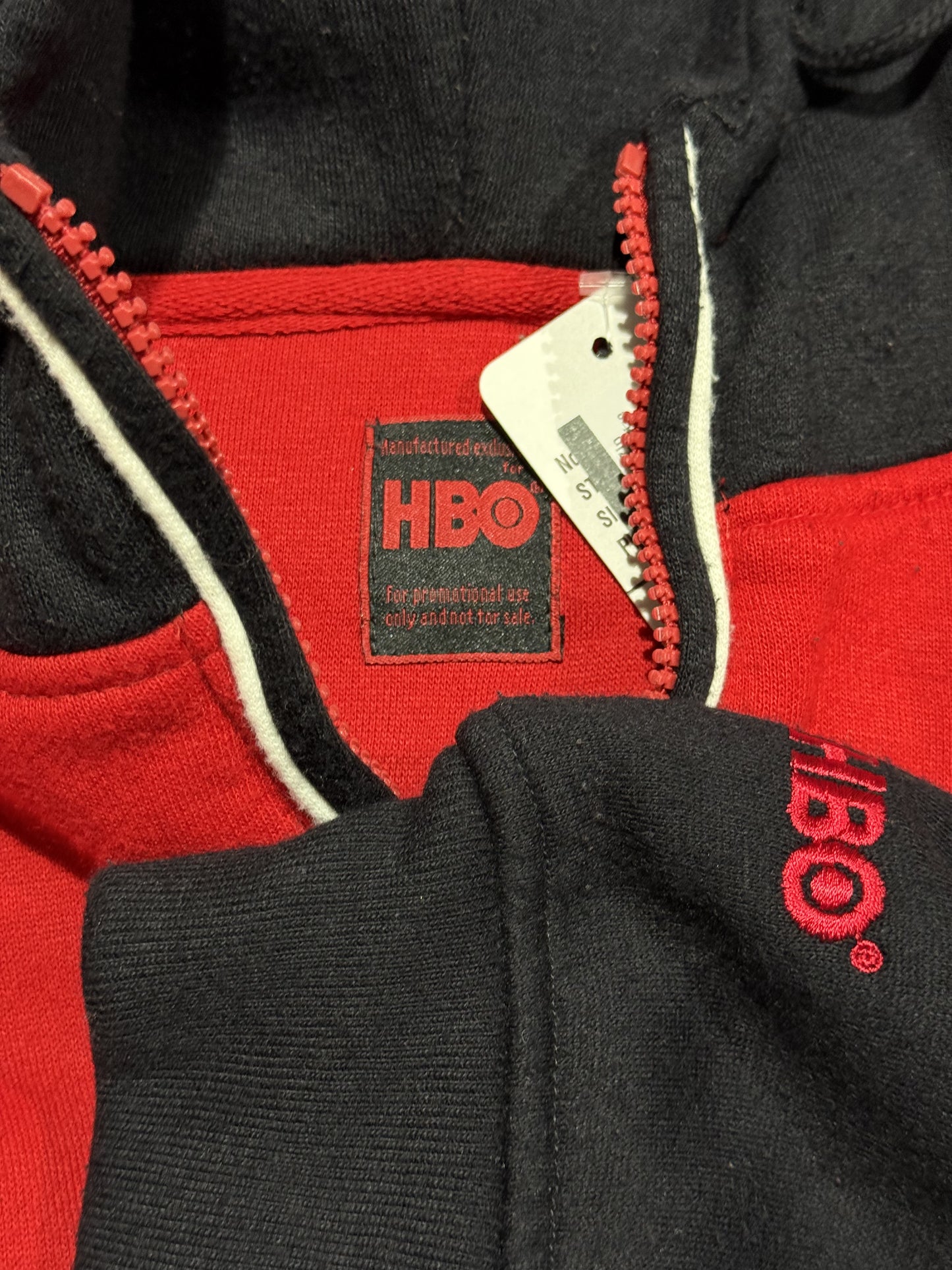 HBO Sopranos Half Zip Hoodie - Black/Red Size XL