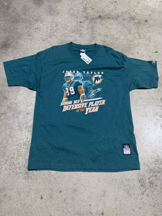2006 Miami Dolphins Jason Taylor DPOY Tee - Teal Size XL