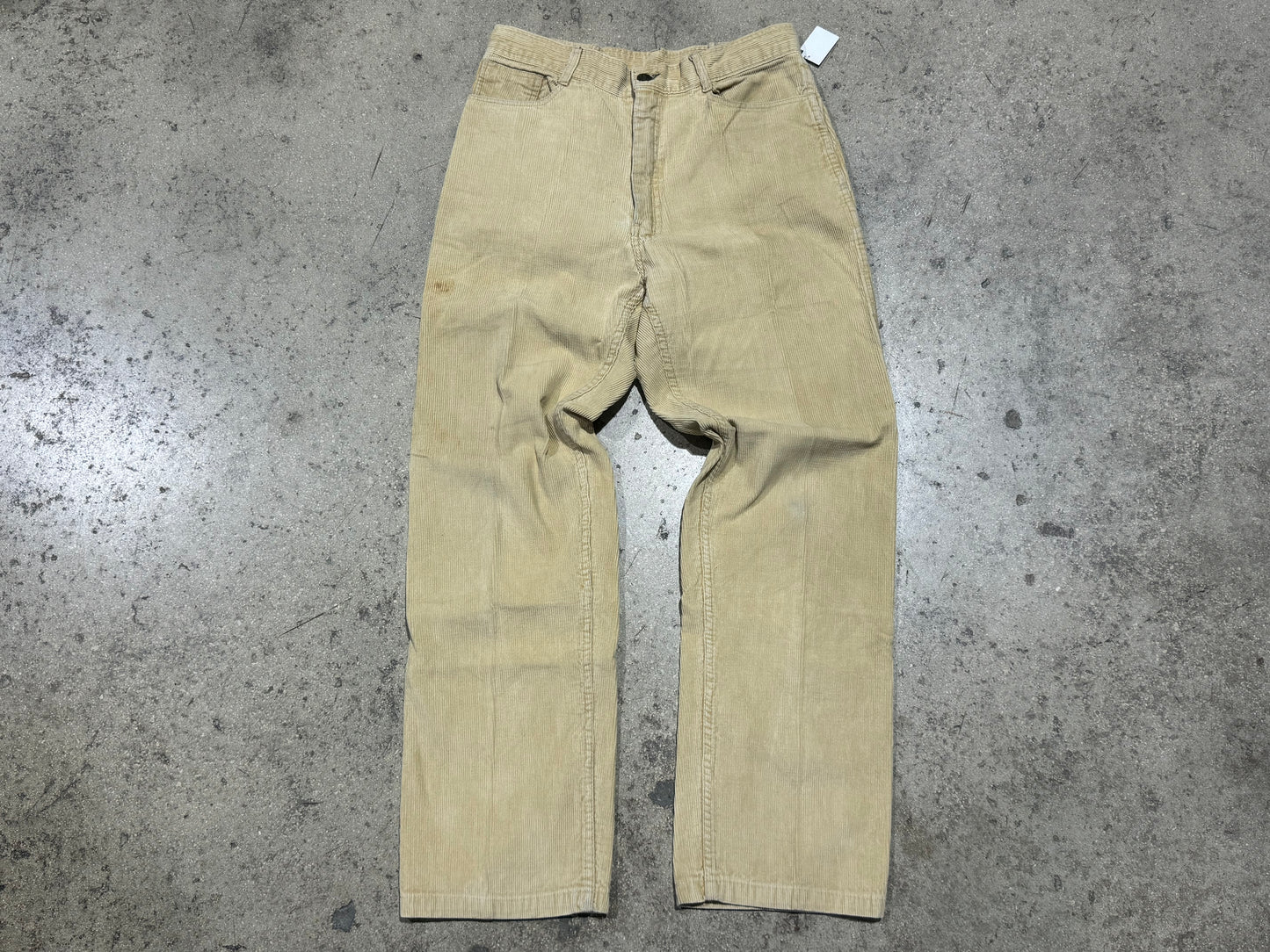 Bootleg Calvin Klein Corduroy Pants - Light Yellow Size 30x30