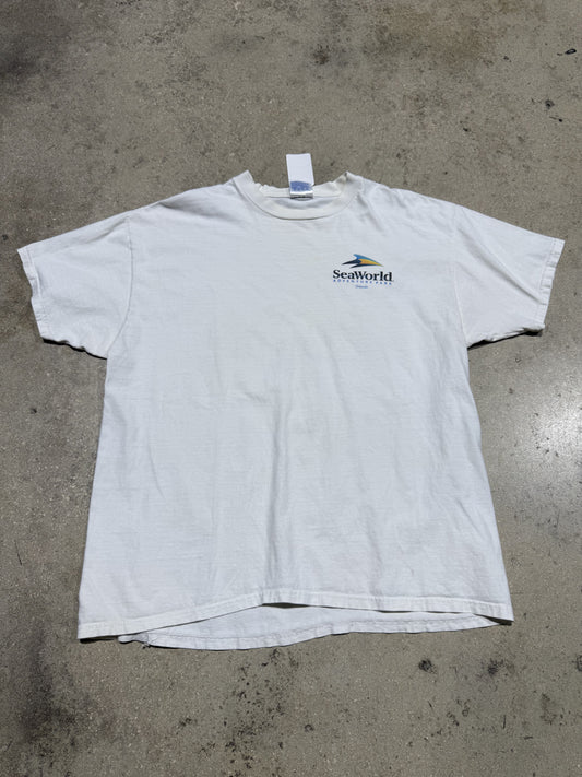 Sea World Journey To Atlantis Mullet Tee - White Size XL