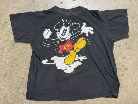 Disney Mickey Mouse Shadow Tee - Faded Black Size XXL