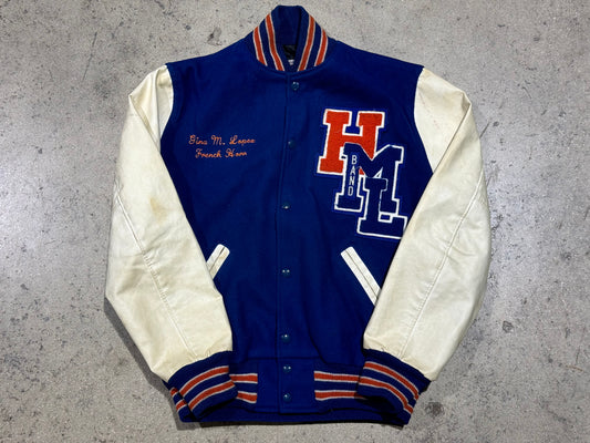 HML Band Letterman Jacket - Blue Size Medium