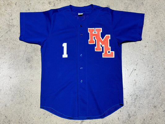 HML Baseball Jersey #1 Perez Mesh Jersey - Blue Size Medium