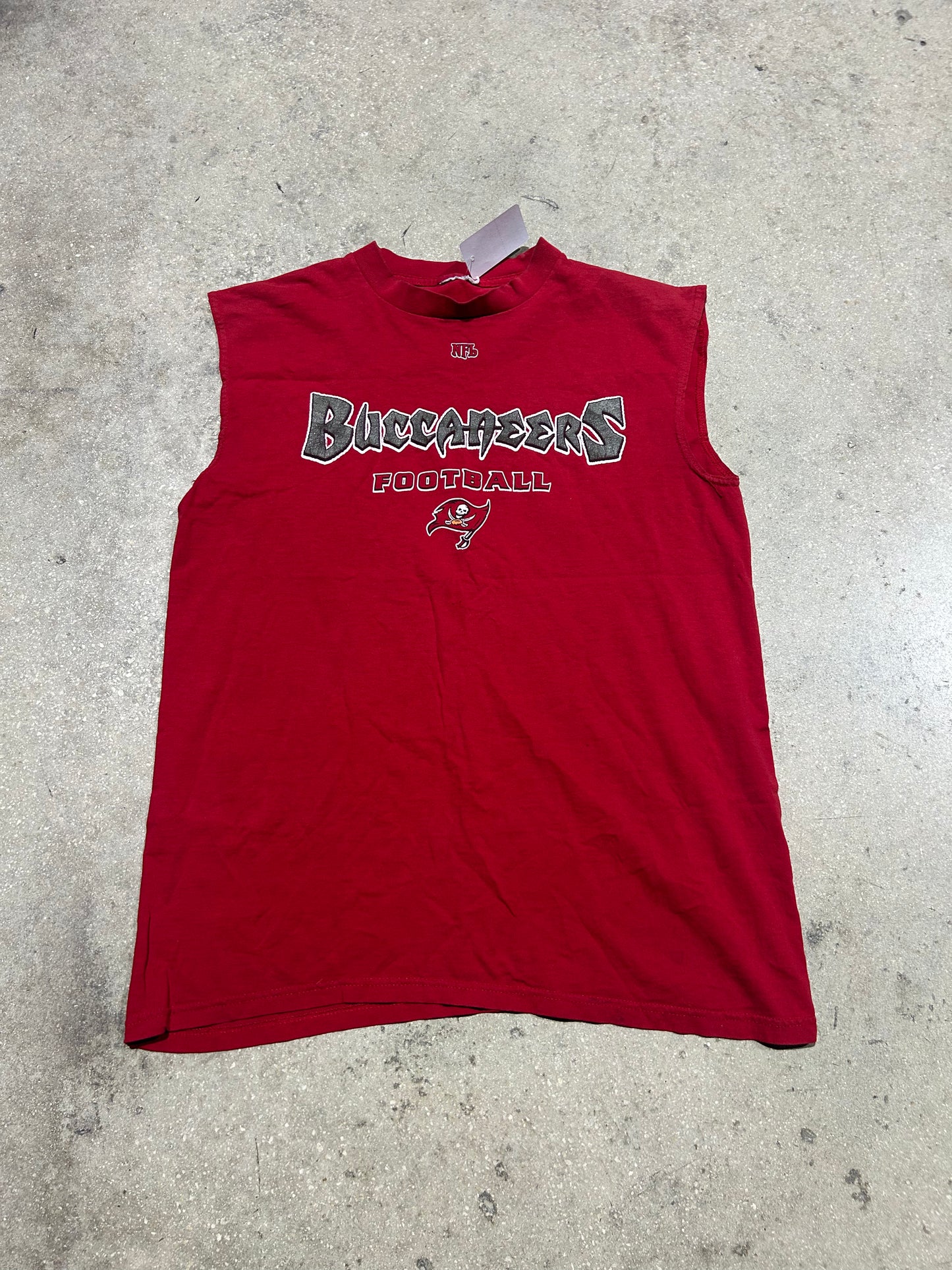 Tampa Bay Bucs Football Cut-Off Tee - Red Size XL