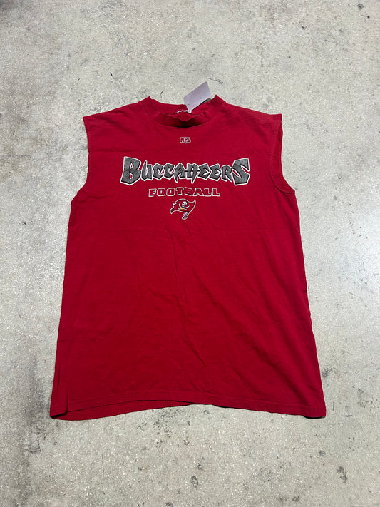 Tampa Bay Bucs Football Cut-Off Tee - Red Size XL