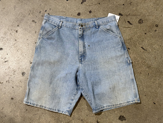 Wrangler Denim Shorts - Light Wash Size 36