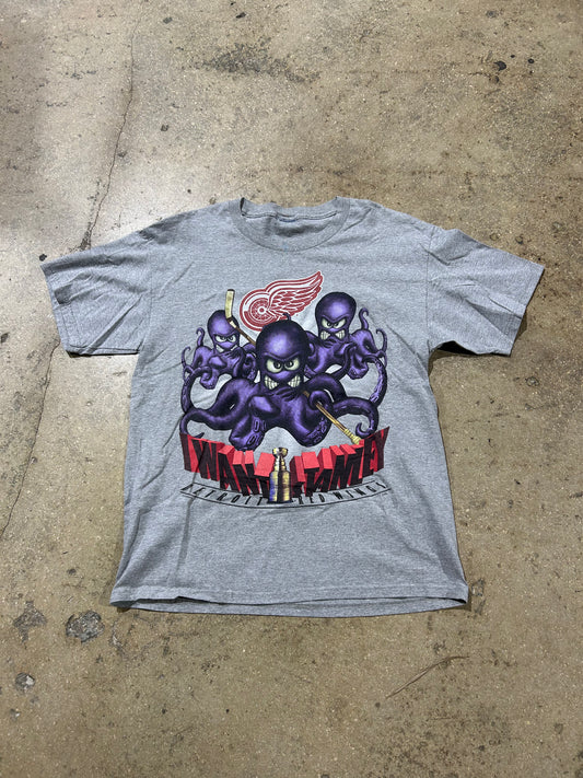 Detroit Red Wings Octopus Tee - Gray Size XL