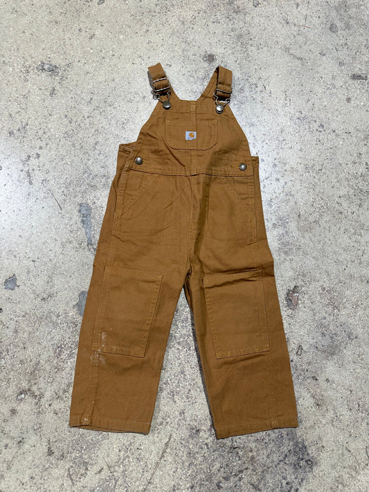 Kids Baby Carhartt Overalls - Dark Khaki Size 2T