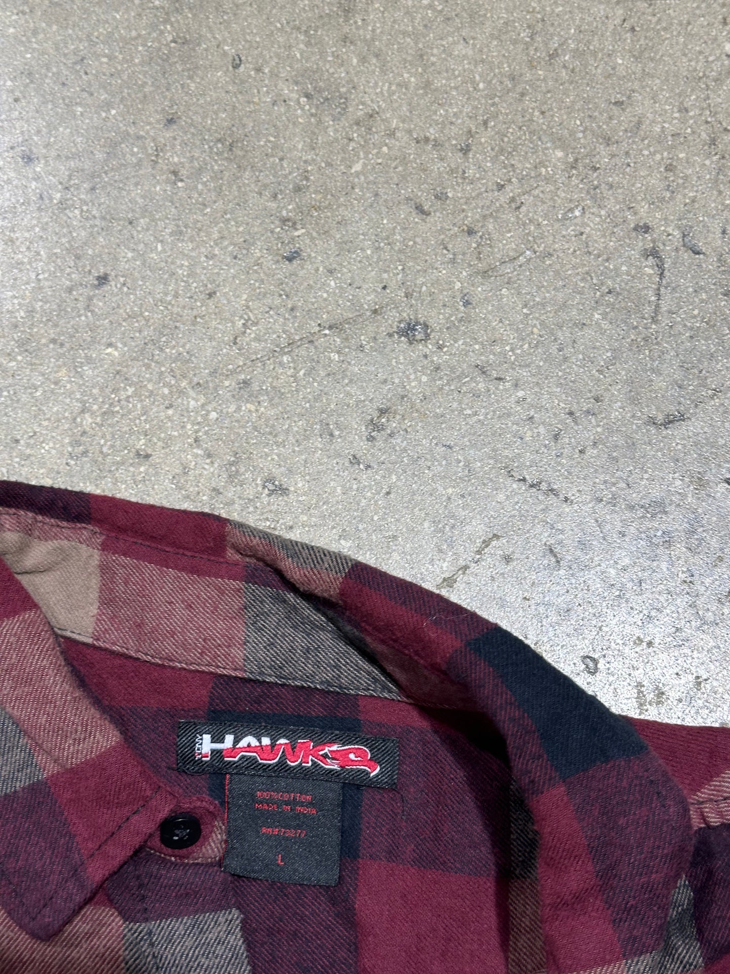 Tony Hawk Flannel - Burgundy Multi Size Large