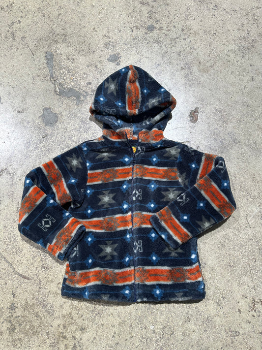 Kids Bass Pro Shops Navajo Fleece Jacket - Grey/Orange Size 4T