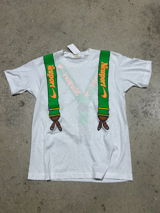 1990 Newport Suspender Shirt - White Size Large