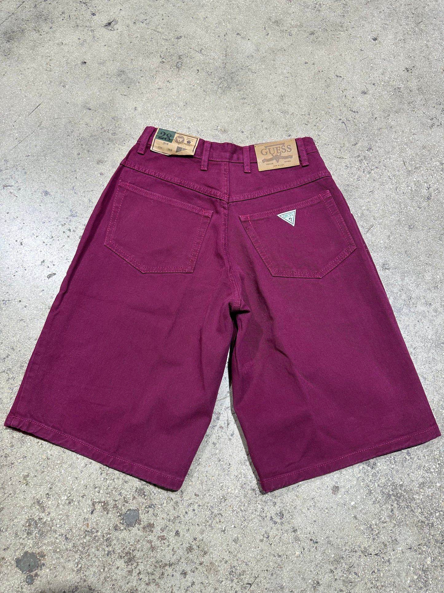 Guess Denim Shorts - Wine Size 28