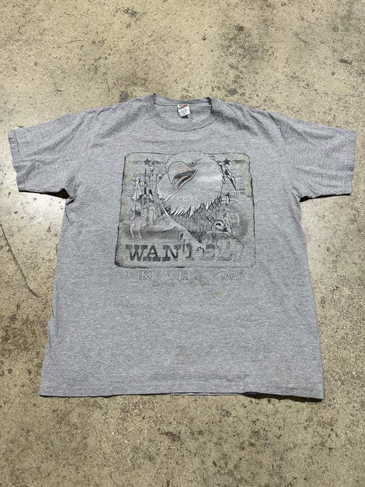 2005 Eagle Wanted Daytona Bike Week Tee - Grey Size XL