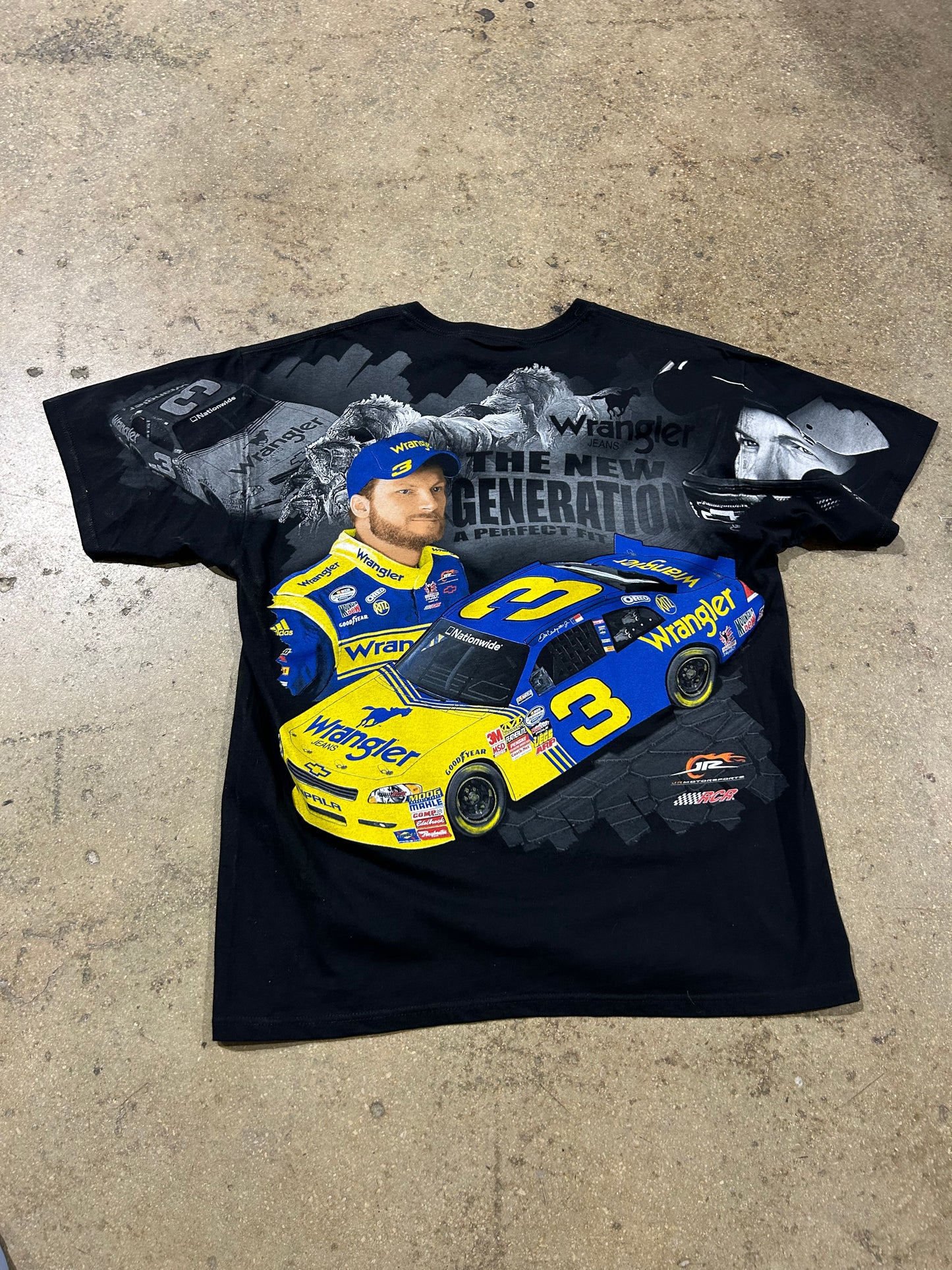 2010 Dale Earnhardt Sr. & Jr. Nascar Tee - Black Size XL