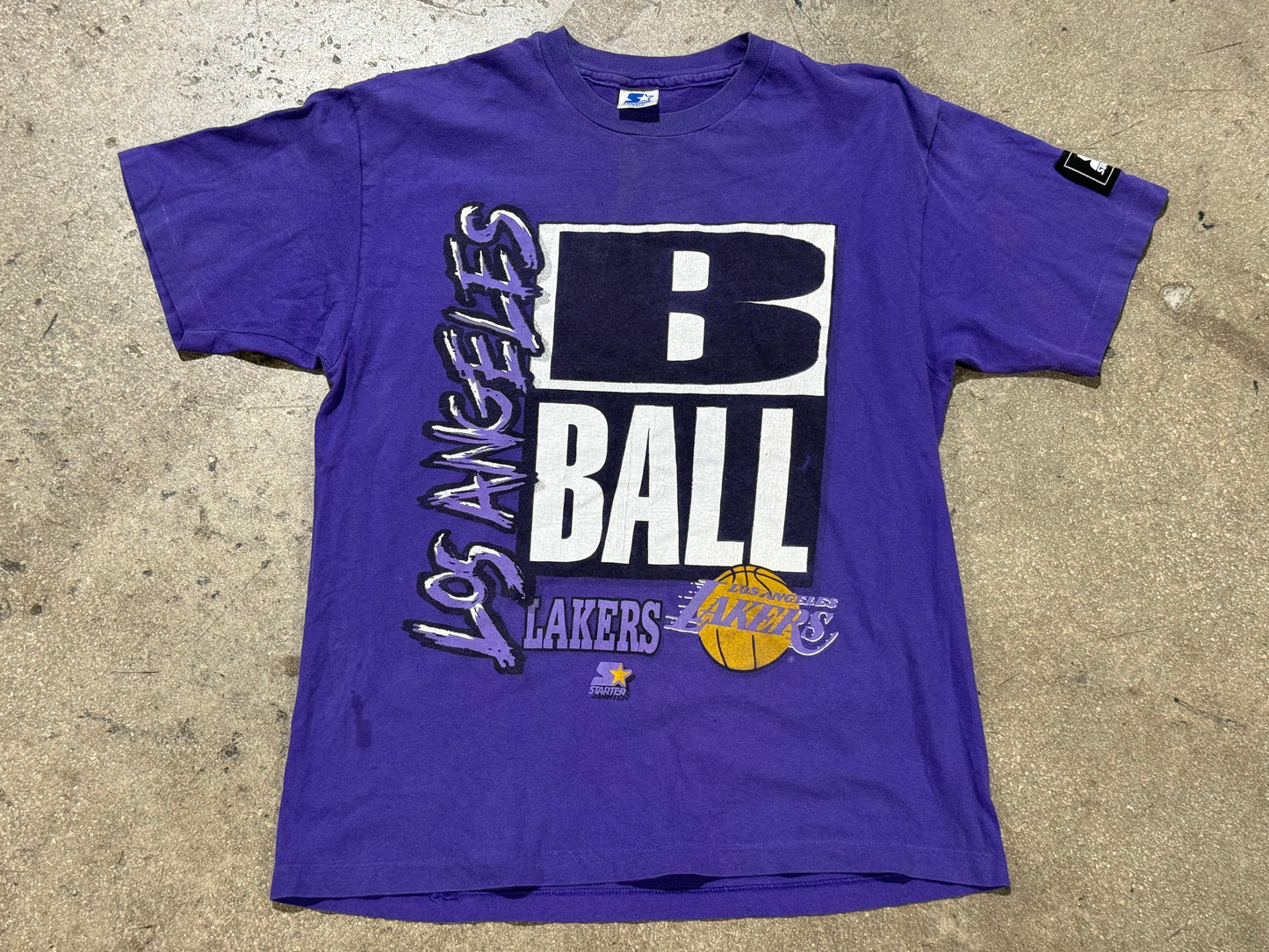 Starter Lakers BBall Tee - Purple Size Large