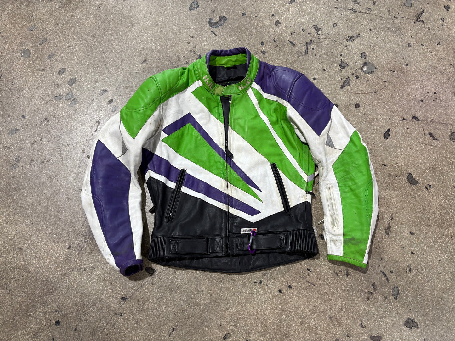 Ninja HJC Buzz Lightyear Motorcycle Jacket - Green / Purple Size 44 Large