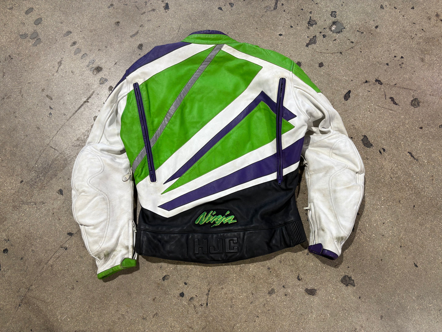 Ninja HJC Buzz Lightyear Motorcycle Jacket - Green / Purple Size 44 Large