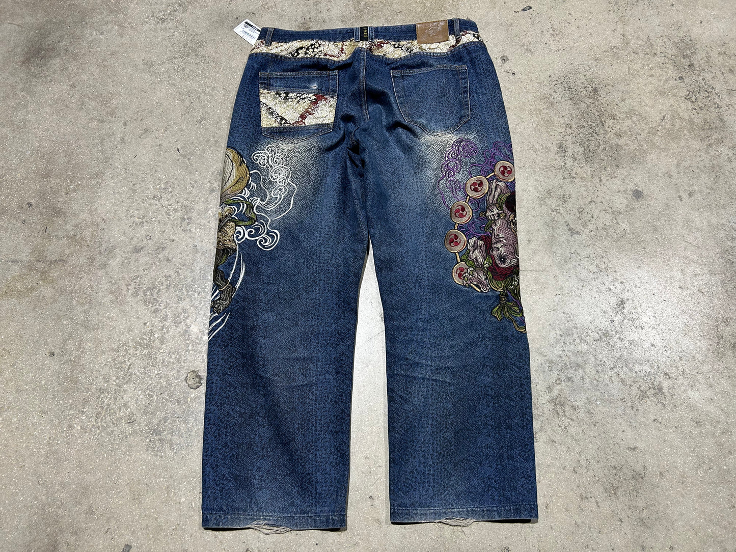 Bukkiraboo Print/Embroidered Jeans - Blue Size 40