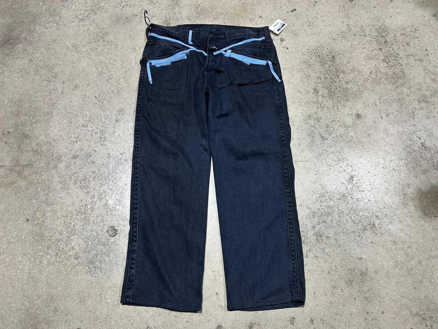 Marithe Francois Girbaud Jeans - Black/Baby Blue Size 34