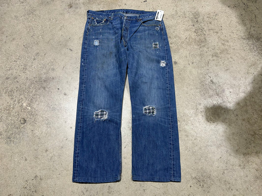 Reworked Levis Jeans - Blue Size 38