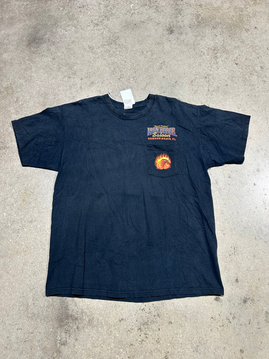 Iron Horse Saloon Ormond FL Tee - Black Size XL