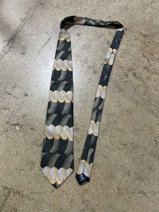 Valentino Swirl Tie - Green/Beige