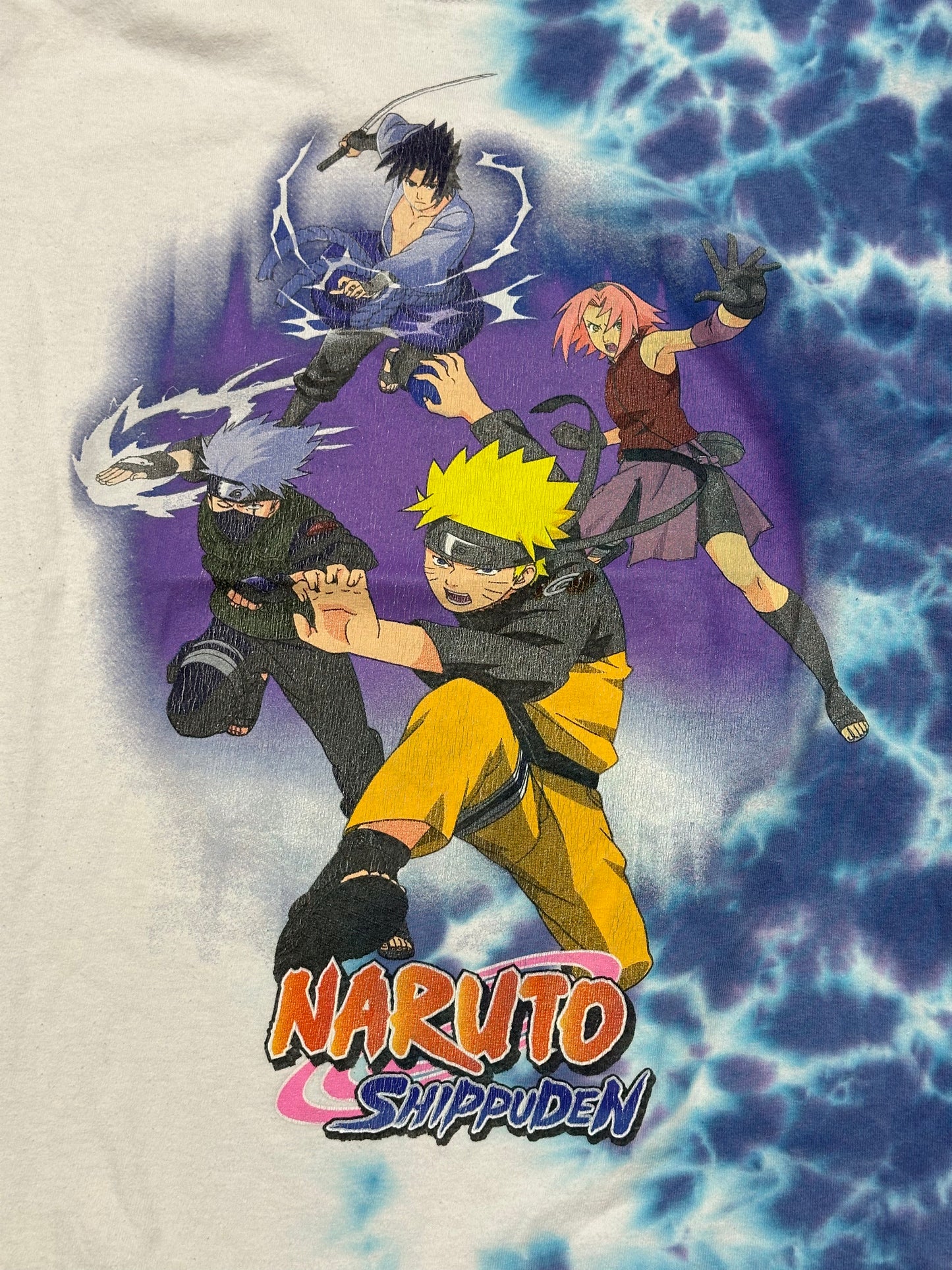 2007 Naruto Shippuden Characters Tee - Tie Dye Size Large